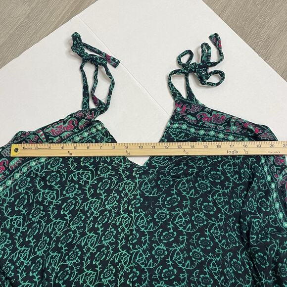 Bali Prema Boho Harem Jumpsuit M-L Rayon Peacock Spiritual Festival Beach Romper - Picture 5 of 7